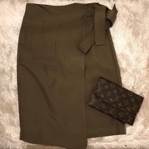 RO & DE Olive Green Wrap Shirt